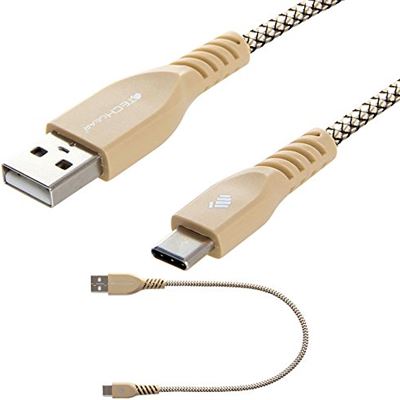 tetraëder ontbijt Goot TECHGEAR USB C Cable 30cm lang [1 voet] STERK Gevlochten USB C Kabel  Charger en Synchronisatie,