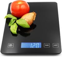Hermanos Keukenweegschaal - Precisie Keuken Weegschaal Digitaal - 1 gr tot 15 kg - Bluetooth met Voedingsapp - Incl. Batterijen - Zwart