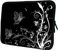 Luxburg 8" inch luxe design tablet hoes zachte tas - vlinders kunstwerk (B&W)