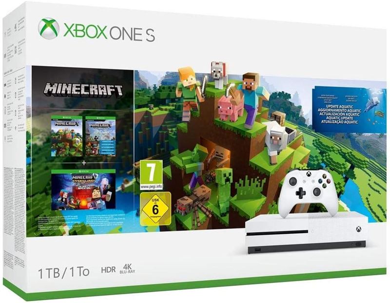 Microsoft Xbox One S 1TB / wit / Minecraft