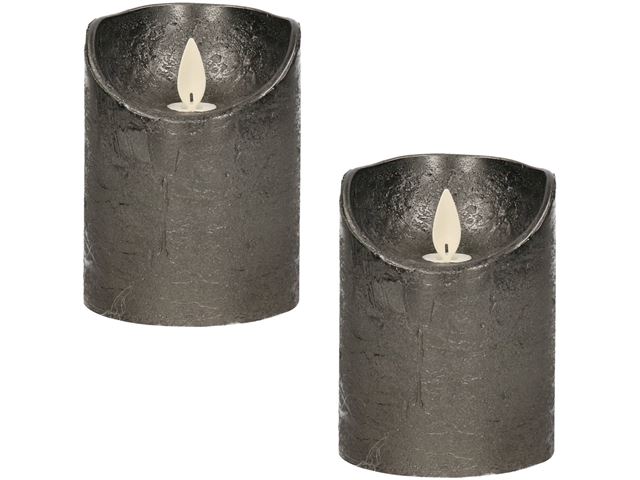 Integratie noorden landheer Anna's Collection 2x Antraciete LED kaarsen / stompkaarsen 10 cm - Luxe  kaarsen op batterijen met bewegende vlam | Prijzen vergelijken |  Kieskeurig.nl