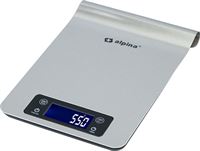 Alpina Digitale Keukenweegschaal - Ophangbaar - met Timer - met Thermometer - tot 5 Kilo - RVS
