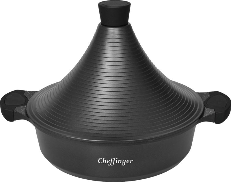 Cheffinger Tajine Aluminium geschikt ook voor Inductiezwart Ø 28cm Pan kopen? Kieskeurig