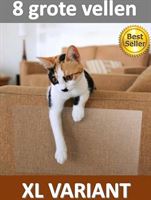 tripleAgoods huisdieren meubelbescherming - 8 STUKS XL - EXTRA GROOT (45 x 30CM) - krab beschermer katten - anti krab katten - krabpaal - Bescherming tegen krabschade - antikrabben - bankbeschermer - bankbescherming