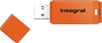 Integral 8GB USB2.0 DRIVE NEON ORANGE INTEGRAL