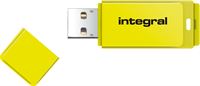 Integral 16GB USB2.0 DRIVE NEON YELLOW INTEGRAL
