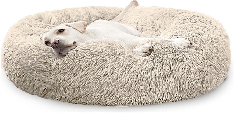 Iets vervolging passen Pet Perfect Donut Hondenmand XXL - Zacht Pluche Hondenmanden - 100 x 100cm  - Antislip - Creme/Bruin bruin | Prijzen vergelijken | Kieskeurig.nl
