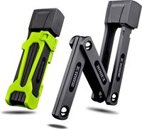 ETOOK LLOCX Compact Vouwslot van 750mm + 2 Unieke Sleutels én Montagemateriaal in Broekzakformaat - 4mm Stalen Bars - 720gr. & Slijptolbestendig - Anti-Drill & Anti-stof Klepje - Hoge Trek & Afschuifkracht - Swiss Lock & Key - E-bike Green LLOCX