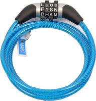 Dunlop Fietsslot/ spiraalslot met wachtwoord 1200 x 6 mm Blauw