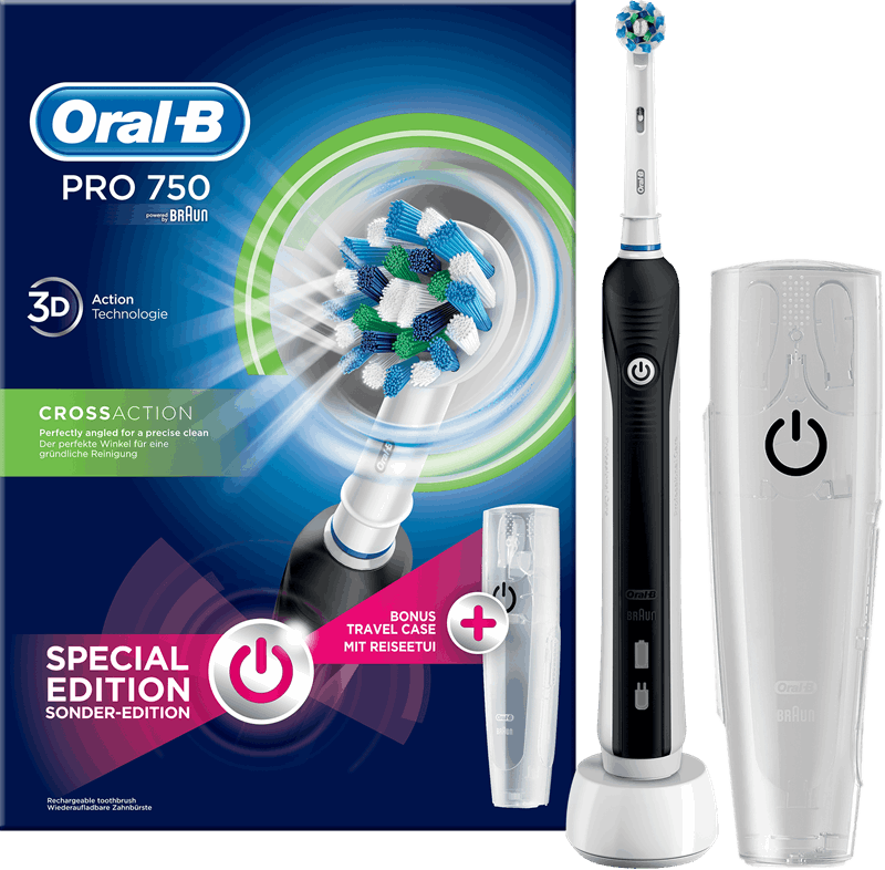 Herinnering mengsel Ja Oral-B PRO 750 CrossAction Elektrische Tandenborstel Powered By Braun zwart  elektrische tandenborstel kopen? | Archief | Kieskeurig.nl | helpt je kiezen
