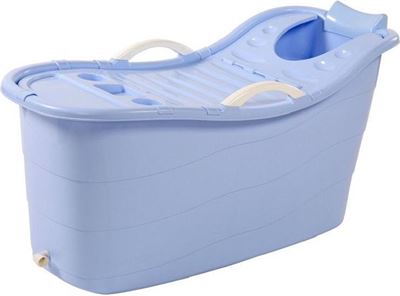 Reis Kindercentrum grijnzend Dennepark XL Zitbad voor volwassenen - Bath bucket blauw extra lang - Bath  bucket 118cm x 56cm x
