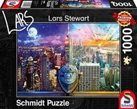 Schmidt Spiele New York, Night and Day Puzzle 1.000 Teile: Erwachsenenpuzzle Lars Stewart - Day and Night