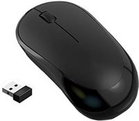 Monnadu Draagbare 2.4G draadloze achtergrondverlichting muis USB-ontvanger universele mute oplaadbare geluidsarme Bluetooth-compatibel voor pc/computer - zwart
