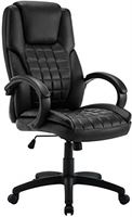 IntimaTe WM Heart Bureaustoel, ergonomisch design met hoge rugleuning, 360 graden draaibaar, grote zitting en comfortabele kussens, kunstleer, zwart, 1 53,553,13 cm