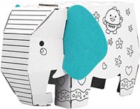 22Baby Kinderknutselset | dierenfiguren van karton om te beschilderen incl. waterschilder | pedagogisch Montessori DIY speelgoed | bevordert creativiteit en cognitieve prestaties | olifant