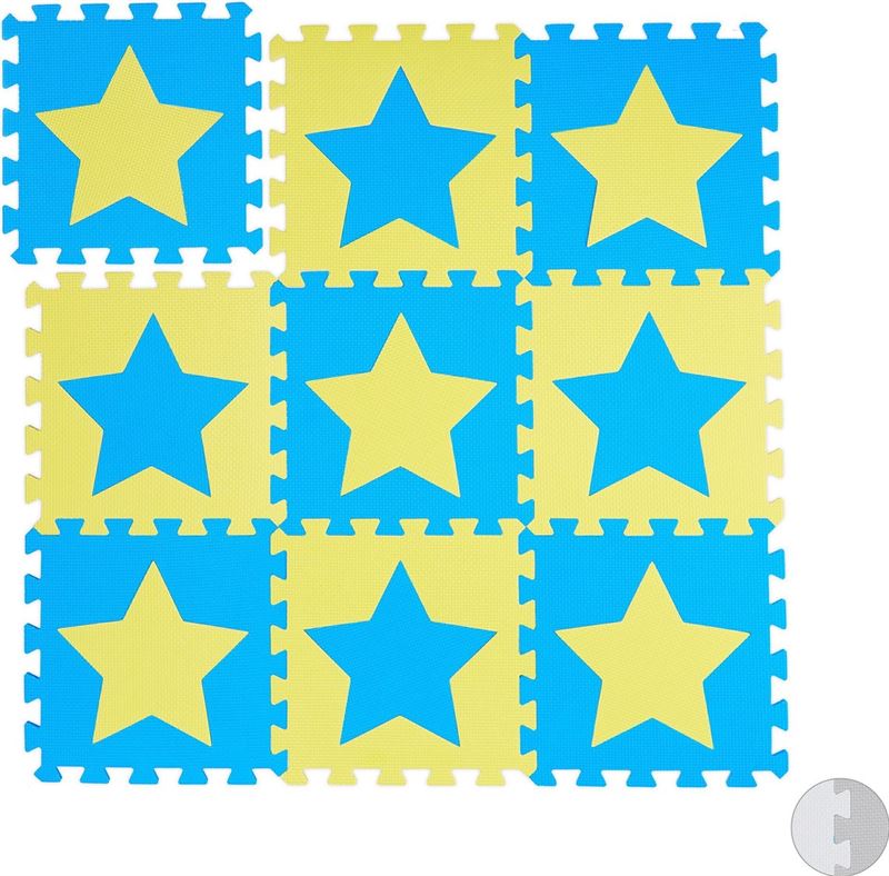 Bedenk Stad bloem Knikken Relaxdays speelmat foam sterren - puzzelmat - kinderen - speelkleed -  vloermat eva schuim blauw-geel | Prijzen vergelijken | Kieskeurig.nl
