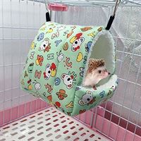 didatecar Knuffelhol voor ratten, hamsters, warm, fleece, om op te hangen, hangmat, bed voor kleine dieren met vacht ratten-hamster-huis-bed-winter-warm klein huisdier eekhoornhuis-kooi-nest, 14 * 12CM