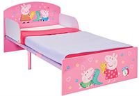 Peppa Pig Peppa Wutz-bed voor kleine kinderen van Worlds Apart, roze, hout, 143 x 77 x 42,5 cm