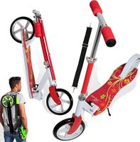 Step Pro-S City Scooter - FLORA - Step Grote Wielen 205 mm- Step voor volwassenen - 100kg - Autoped -Opvouwbaar - In hoogte Verstelbaar - Vering - - 100kg - Vouwbaar - Grote wielen - ( Rood )