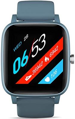 DZX Smart Watch, 1,4 inch Smartwatch, Fitness Trackers hartslagmeter, waterdicht IP68 horloge stappenteller stopwatch, Smart voor Mannen Vrouwen voor Ios Android, Zwart (Blauw) | Specificaties | Kieskeurig.nl