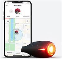 Vodafone Curve Bike Light & GPS-tracker, fietsrem- achterlicht, ongevallenherkenning, hulpmeldingen, diefstalbeveiliging, zones, tourweergave, robuust, waterdicht, IP67, StVZO