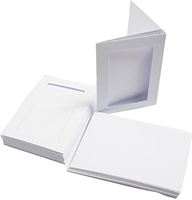 The Paper Palace 10 witte A6 3 vouw rechthoekige diafragma kaarten en enveloppen, 15 x 20 x 5 cm