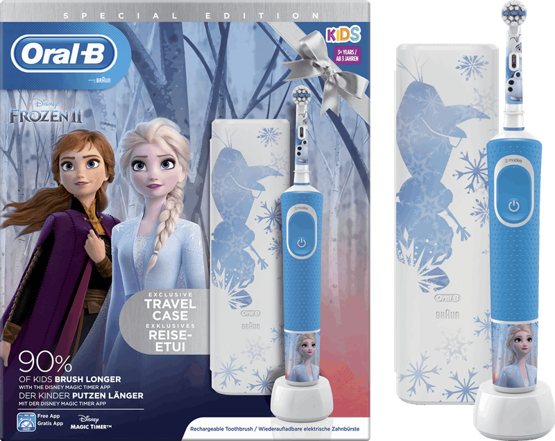 Oral-B Kids Frozen 2 Powered By Braun blauw Elektrische tandenborstel | Kieskeurig.nl | helpt je kiezen