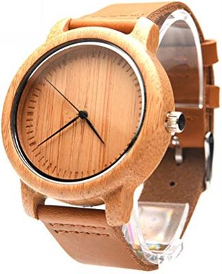 Ik zie je morgen Uitsluiting handicap Baluue Dames horloges Natuurlijke Houten Horloge Lederen Horlogeband Casual  Vintage Polshorloge voor Mannen met Doos (Bamboe Oppervlak) | Prijzen  vergelijken | Kieskeurig.nl