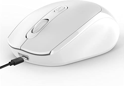 Nc Draadloze USB-muis oplaadbare 2,4 g compatibele muizen voor pad laptop computer muis kantoor slient klik muis draadloos (wit) Computermuis kopen? Kieskeurig.nl | helpt je kiezen