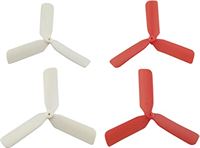 C/N NC 4 Stks CW CCW 3-Propelleert Vervanging voor X4 H107 H107L H107C H107DD RC Drone Quadcopter - rood Wit