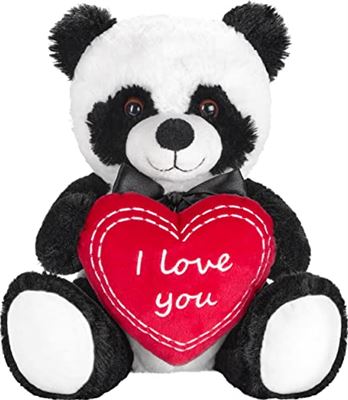 St Aziatisch Duur BRUBAKER Panda pluche beer met hart rood - I Love You - 25 cm - Panda  knuffel - Teddybeer pluche teddy knuffel - Knuffel zwart wit knuffel kopen?  | Kieskeurig.be | helpt je kiezen