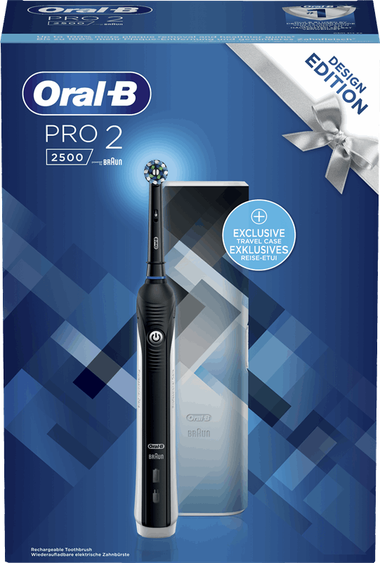 Oral-B PRO Pro 2 2500 Elektrische Tandenborstel Powered By zwart, wit | Specificaties | Kieskeurig.nl