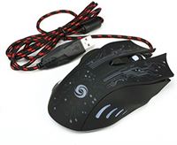 Yanhonin Gaming Mouse met 6 toetsen, instelbare DPI-kabelmuis, ergonomische muis voor computer-laptop-muis