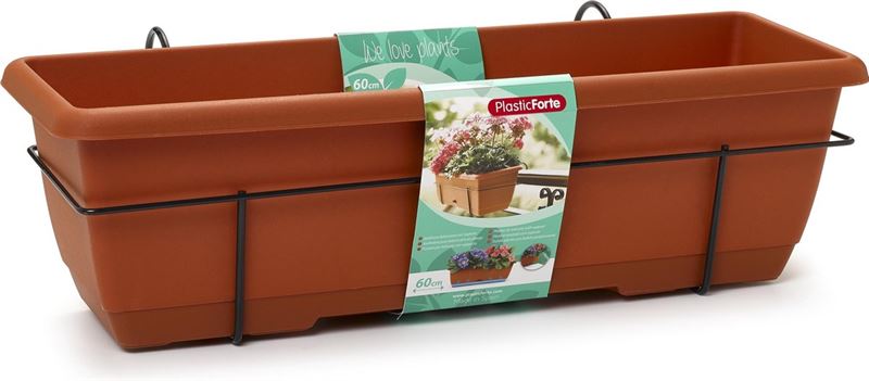 Forte Plastics 1x Balkon/schutting Plantenbak/bloembak Terracotta 60 Cm ...