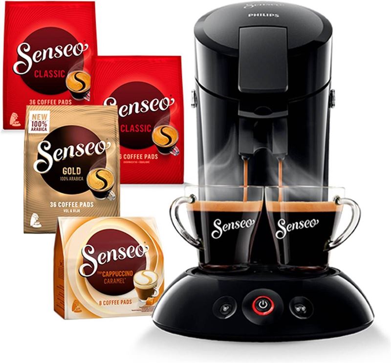 Philips Senseo - Koffiepadmachine - Zwart - 125 jaar Bundel
