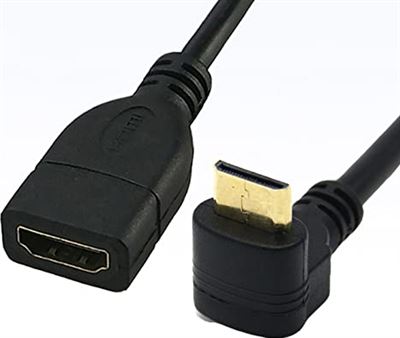 regisseur snelweg oud RIIEYOCA Mini HDMI-kabel 15 cm, 90 graden opwaartse hoek mini HDMI  mannelijke naar HDMI vrouwelijke adapter, ondersteuning 1080P full hd, 3D,  voor tablet, camera, grafische kaart, zwart hdmi kabel kopen? |  Kieskeurig.nl 