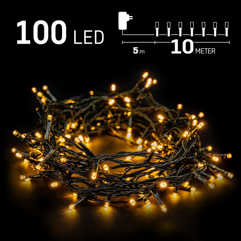 Emos Kerstverlichting Buiten - 10 Meter 100 LED - Warm Wit - Lichtsnoer ...