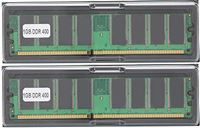 fasient1 DDR 2GB Kit (2 X 1GB) 400 MHZ PC-3200 Desktop Computer Geheugenmodule 2.6V 184Pin RAM Geheugenmodule Dubbelzijdig 16 Grain DDR Volledig Compatibel voor Intel/AMD