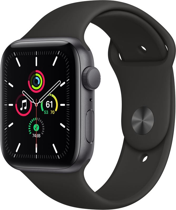 Apple Watch SE zwart / 44 mm