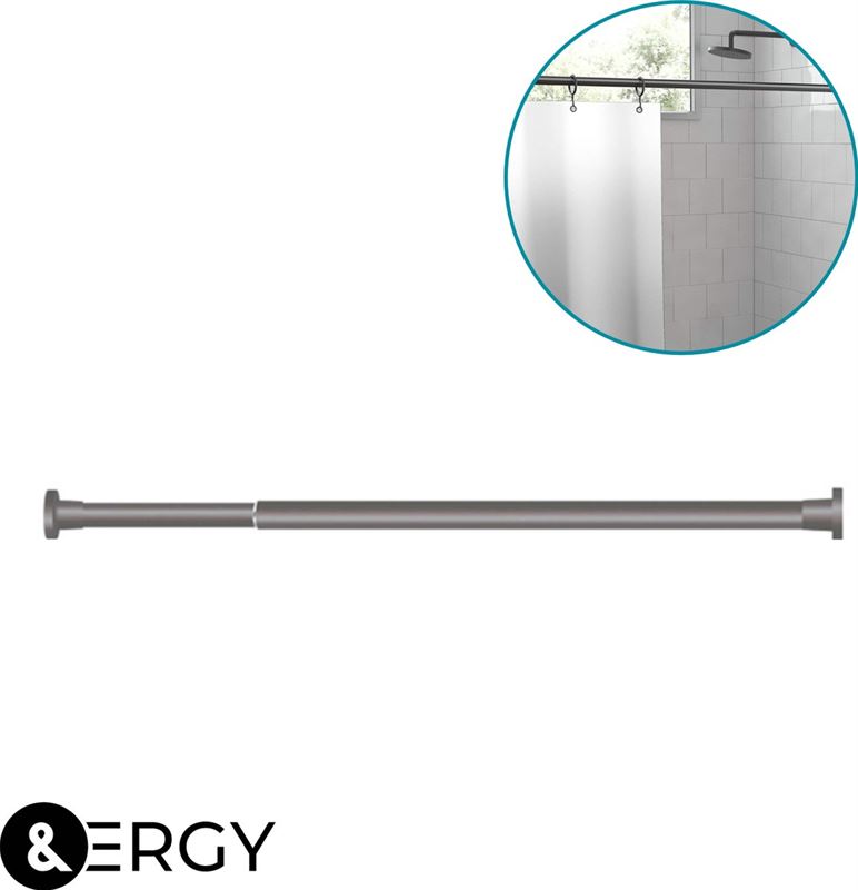&ERGY Douchestang uitschuifbaar 70 110 cm Douchegordijn stang