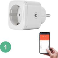 Be-Life Slimme Stekker - Tijdschakelaar & Energiemeter Via Mobiele Applicatie - Google Home & Amazon Alexa Compatible - Smart Home
