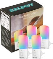 Enjoy Living Enjoy Living® - 4 Stuks Led Nachtlampje stopcontact - Multi Color - baby - kinderen - volwassenen - nachtlampjes babykamer - kinderkamer - Nachtlamp met Dag en Nacht Sensor