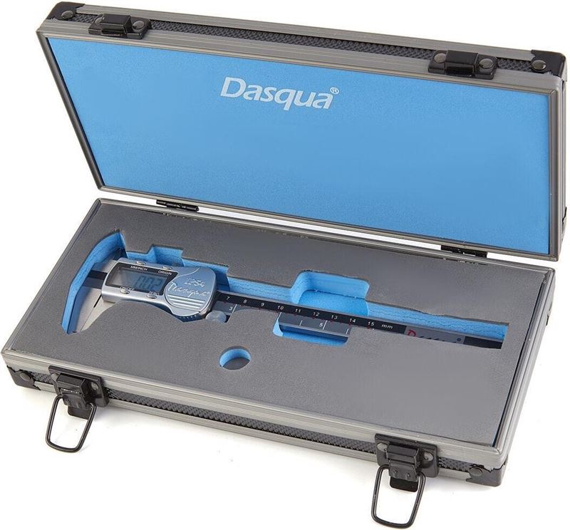 Dasqua IP 54 Professionele 150 mm Digitale Schuifmaat met Groot Scherm en Metalen behuizing (RVS)