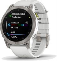 Garmin Epix (Gen 2) Sapphire Smartwatch with QuickFit Watch Band 22mm, wit/zilver