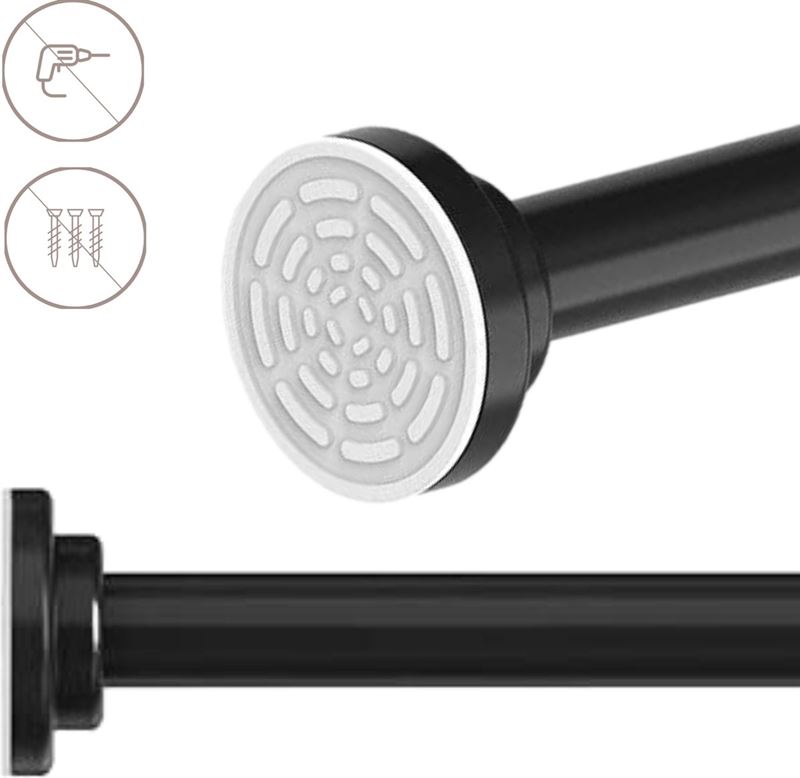 Qproducts Gordijnroede Zonder Boren 155 tot 260 cm Uitschuifbaar