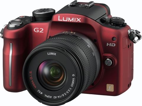 Panasonic Lumix DMC-G2 + G VARIO 14-42mm rood