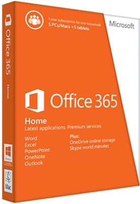 Microsoft Office 365 Home – 5 pc’s of Macs, 5 tablets en 5 smartphones