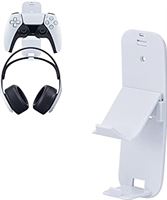 Mcbazel Gamepad Controller and Headphone Hanger Holder Stand for PS5/PS4/Nintendo Switch/ Xbox One Controller with 3M Adhesive Double Tape -White