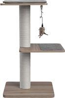 BeOneBreed BeOneBreed Katt3 EVO Classic Gray – Krabpaal voor katten – Inclusief memory foam kussen, vilten mat en hangspeeltje – Gelamineerd hout - Afmetingen 42,5 x 37,5 x 76 cm - Grijs