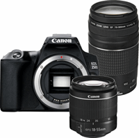 Canon EOS 250D zwart + 18-55mm DC III + 75-300mm III